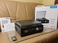 Medion MD73713 Plattenspieler + Tapedeck Digitalisierer USB SD MP3 Fernbedienung