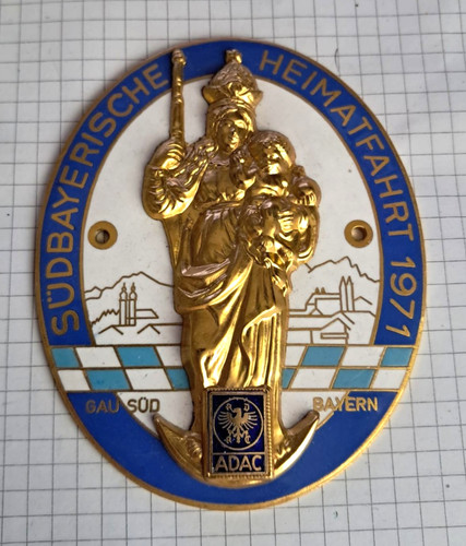 Adac plakette 1971 - plakette,