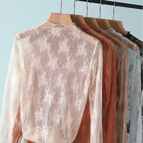 Damen sheer blumen floral - sheer,