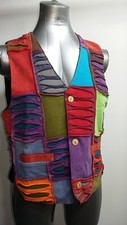 Farbenfrohe patchwork weste - farbenfrohe, patchwork-weste