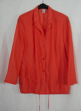 DUO Traumhafte Elegante Blusen Jacke Rot-Orange Ton Viskose Modern Größe 46 NEU!