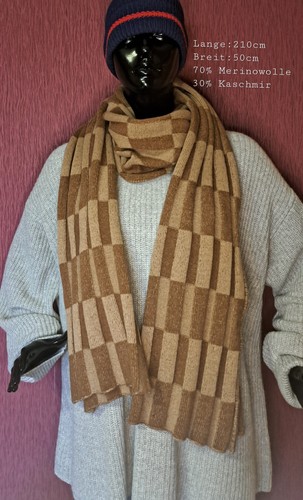 Strickschal stola braun - strickschal,