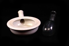 Vintage Bettpfanne Schieber Steingut Porzellan Thomasberger Ente Urinal Glas