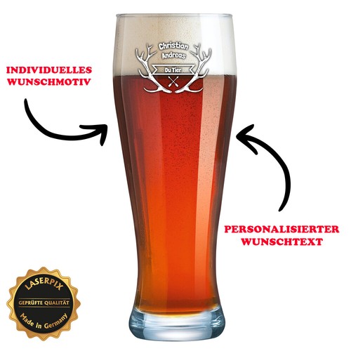Weizenbierglas mit gravur - weizenbierglas,