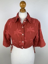 Damen Gr. S kurze Bluse Leinen