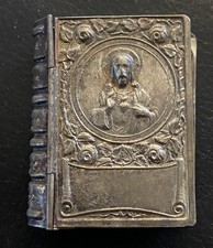 antike Dose Schachtel Etui für Rosenkranz Buchform