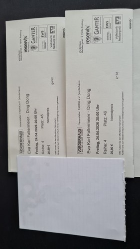 Tickets karten eva karl - 2, /