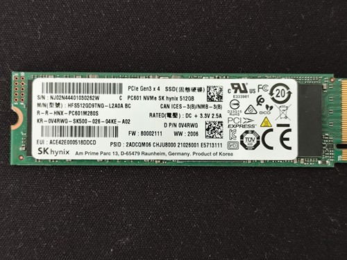 Hynix pc601 ssd - m.2, nvme