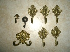 8 Stck. Garderobenhaken messing Kleiderhaken Wandhaken