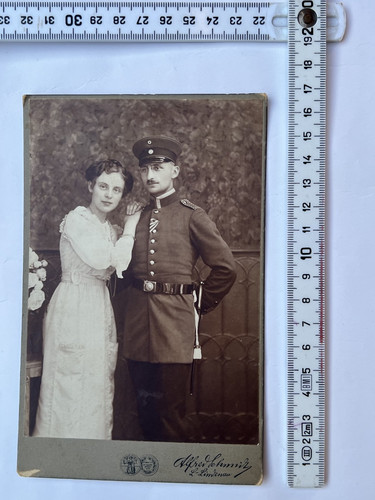 Foto leutnant mit frau wk - foto,
