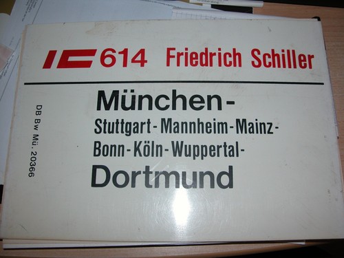 Zuglaufschild 614 615 - /,