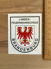 Aufkleber Sticker Landes Feuerwehr Schule Brandenburg 7,5 Trägerfolie intakt (H)