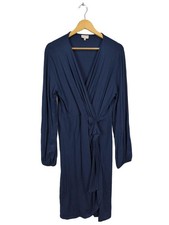 MILANO Langarmkleid Damen Kleid Gr. DE 42 blau Casual-Look