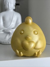 Deko Figur Handgefertigt Handmade Huhn Herz Küken Ostern ? Resin Harz Gelb