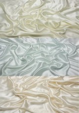 100% Seide Crepe Satin Natur