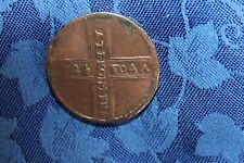 Original Russland 5 Kopeken Peter I. 1724 Kupfer Erhaltung s. Bilder RAR!