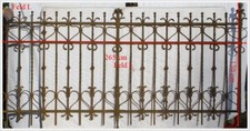 Antiker Schmiedeeisen Zaun "Deutsches Kaiserreich" 1m von 7,5 lfdm. Rankhilfe