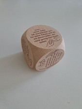 Gebetswürfel Tischgebete Naturholz