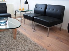 1x Sessel Mauser (?) Lounge Midcentury Clubsessel schwarz Kunstleder Design 60er