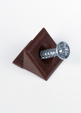 24 Rückwandhalter Schubladenboden Halter Stabilisatoren braun mit Schraube Nase