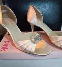 PINK Brautschuhe Gr. 42 Satin Neu Ivory