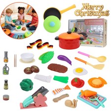 Küchenspielzeug Lebensmittel Spielzeug Set, Kinderküche Kinder Spielküche 35tlg