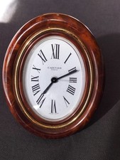 antike Tischuhr Cartier Messing 8 Tage Werk mit Wecker Chinalack