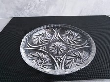 Kristall Teller Schale D 16cm mit Schleuderstern Muster