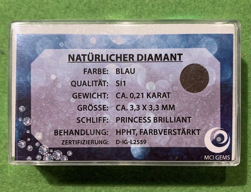 Natürlicher blauer diamant - natürlicher,