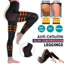 Bauchweg Leggings Damen Shapewear Anti Cellulite Kompression Hose Mieder Leggins