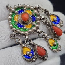 Antiker Silber Emaille