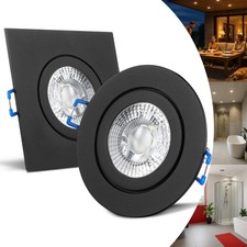 IP44 LED Spots flach 230V Einbaustrahler Einbauspots Bad 5W nd SET Mare