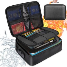 Feuerfeste Dokumentenbox Dokumententasche Wasserdicht Geldkassette Feuersichere