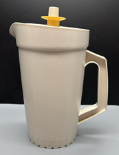 Tupperware 874-20 Krug Saftkanne Kanne Vakuum Deckel Vintage H 22 cm Beige TOP