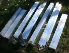 39 Stück Aluminium Rechteckrohr Alu Hohlprofil Aluprofil Alustange 20 mm dick