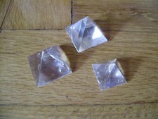 3x Bergkristall Pyramiden ca. 31- 42 mm - super Qualität Edelsteine Heilstein