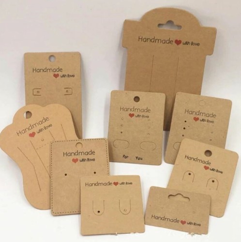 10x schmuckkarten kraftpapier - 10x,