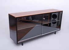 Vintage 60s Sideboard Vitrine Stahl Holz Glas Mauser Werke Waldeck   6.RAI