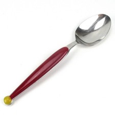 WMF Löffel Serie Fantasia Rot/Geld Matteo Thun Design ca. 20 cm Memphis Ära