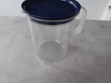 TUPPERWARE  Kanne Tafelperle Cristallo - transparent +  blau  1,2 Liter