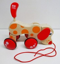 Hape Nachziehtier Hund "Pepe" Holz Holzhund Kleinkind Nachziehhund Holzspiel