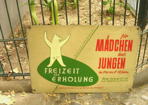 Altes werbeschild freizeit - altes,