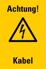 Aufkleber Warnzeichen