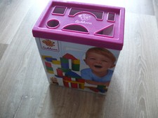 Holzbausteine 50 Bunte Bausteine Eichhorn (mit Steckdeckel)