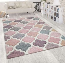 Orient Teppich Rosa Bunt Wohnzimmer Pastell Marokkanisch 160x230 cm Mehrfarbig