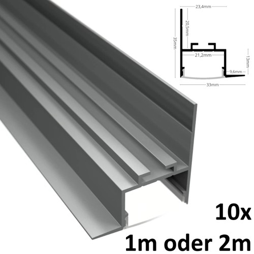 10x alu profil leiste - alu,