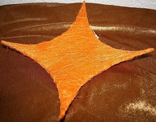 Sisalraute 20 cm x 20 cm  orange 28 cm diagonal Sisal Metalldraht Basteln Deko