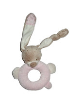 wie Neu ♥️ Nattou Hase Has rosa braun Greifling Kuscheltier Plüschtier Stofftier