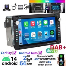 DAB+ Android14 Autoradio Carplay GPS Navi RDS Für VW Polo 9N Golf 4 Passat B5 T5
