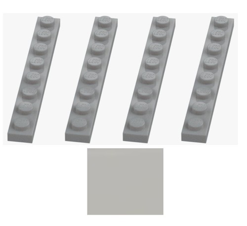 Lego platte 1x8 - 4x,
